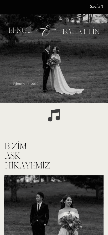 Bengü & Bahattin Tasarımı davetiye tasarımı