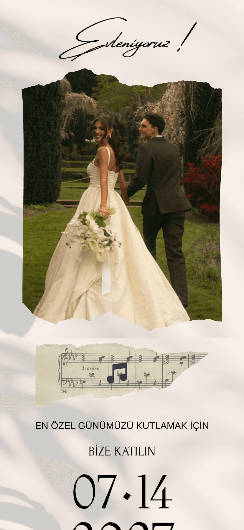 Derya & Fuat Tasarımı davetiye tasarımı