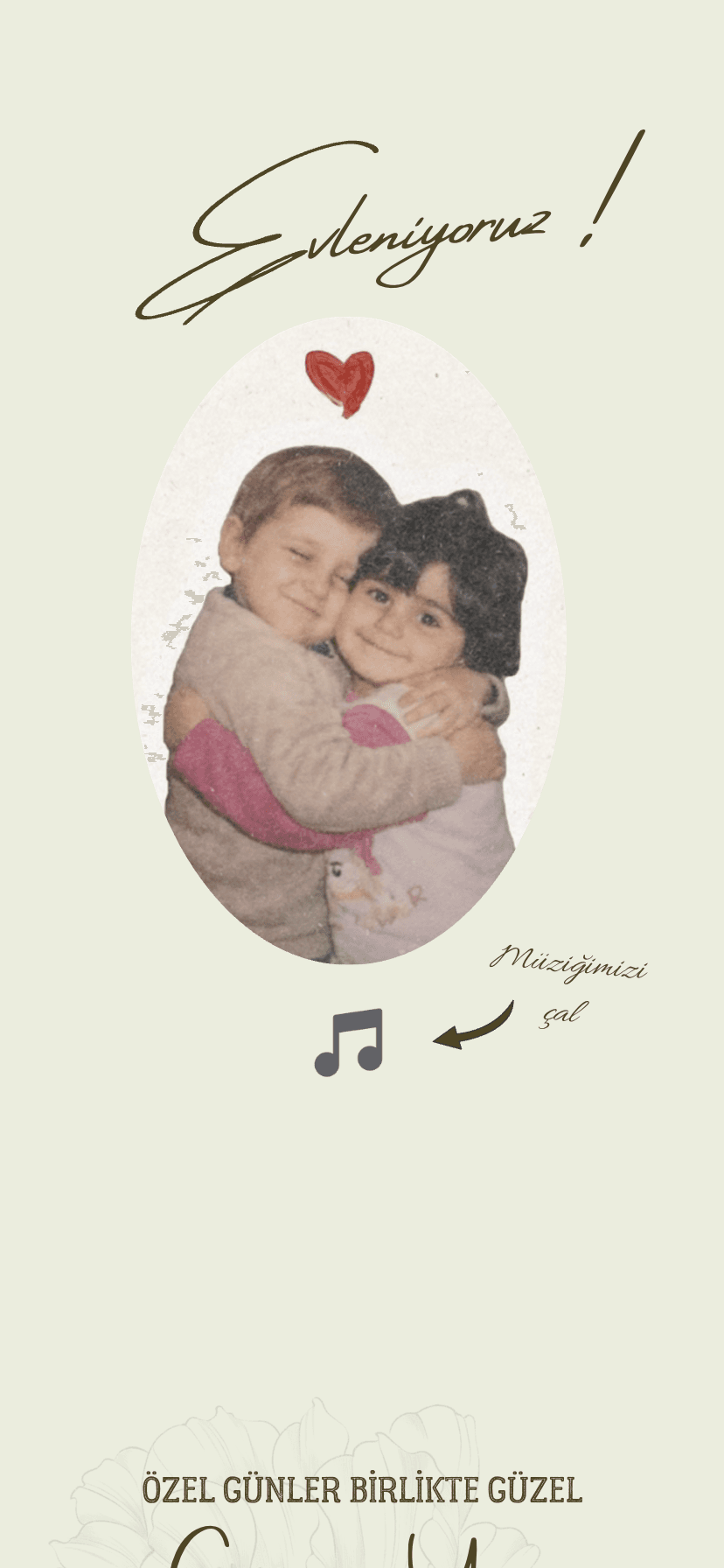 Gaye & Yunus Tasarımı davetiye tasarımı