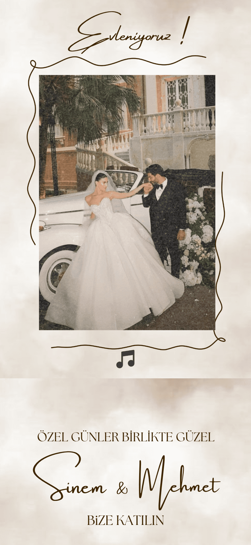 Sinem & Mehmet Tasarımı davetiye tasarımı